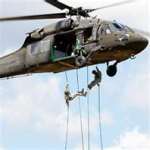 rapelling from Black&nbsp;Hawk