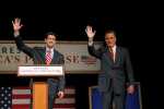 House Budget Chairman Ryan introduces U.S. Republican presidential candidate Romney as he addresses supporters at Lawrence University during a campaign stop in&nbsp;Appleton