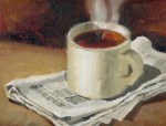 coffee and news&nbsp;painting