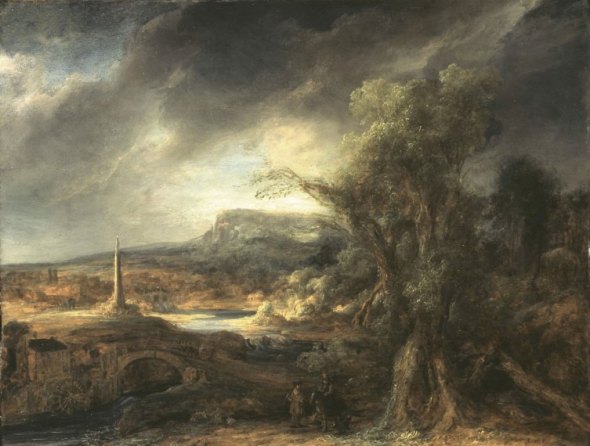 Govaert Flinck, "Landscape with Obelisk"
