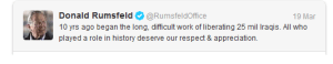 Rumsfeld tweet
