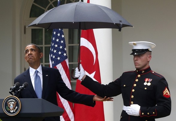 Obama umbrella scandal