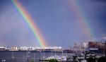 Double rainbow harbor