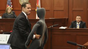 Prosecutor John Guy with dummy