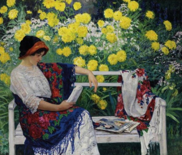 reading-in-the-garden Nikolay Bodanov Belsky