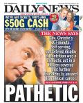 NY daily news front&nbsp;page