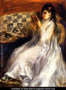 Young-Woman-In-White-Reading Renoir
