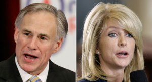 Greg Abbott and Wendy Davis
