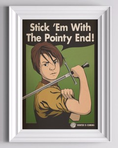 Game-of-Thrones-Stick-Em-With-The-Pointy-End-Arya-Stark-Poster