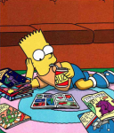 Bart simpson reading
