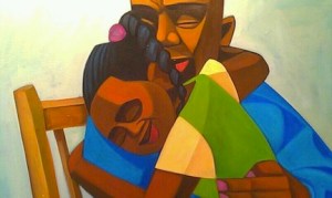 Father and child, Cbabi Bayoc