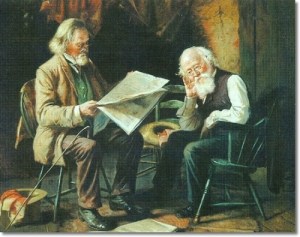 Reading the Morning Newspaper, Harry Herman Roseland