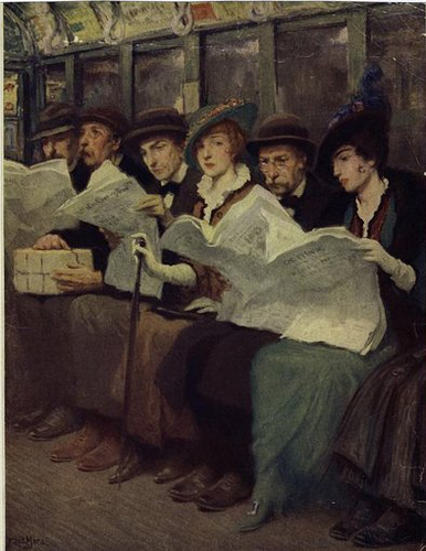 Subway Riders, Francis Louis Mora, 1914