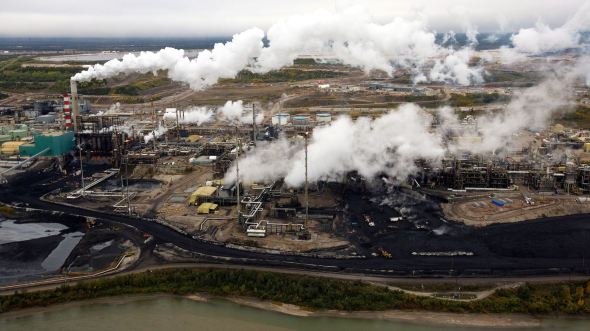 This is a tar sands plant Alberta, Canada. Republicans can't wait to bring this to the US.