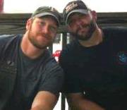 Chris Kyle (left) with Chad Littlefield