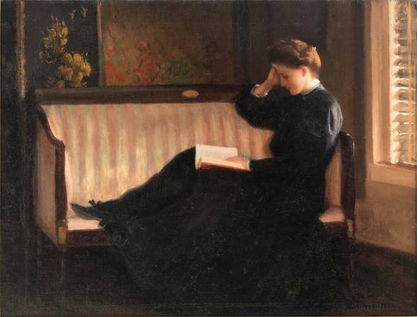 Woman Reading on a Settee, William Churchill