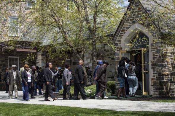 Friends and family gather for Freddie Gray's funeral