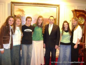 Duggar girls with serial abuser Bill Gothard
