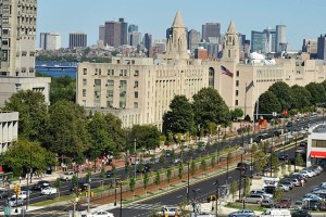 Shot of BU buildings on Commonwealth Avenue