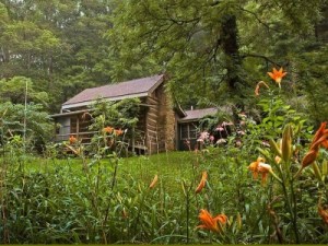 A log cabin in Brown County, Indiana