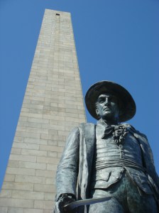 Statue of Col. William Prescott at the Bunker Hill Monument. Famous quote: "Don't shoot till you see the whites of their eyes!"
