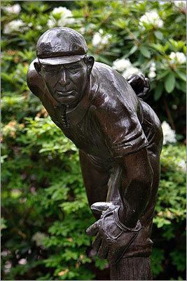 Statue of immortal pitcher Cy Young near the campus of Northeastern University