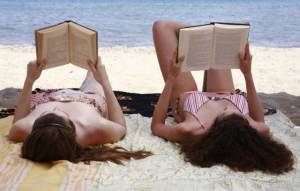 Reading-on-the-beach