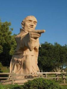 Statue of Junipero Serra on Highway 280 south of San Francisco