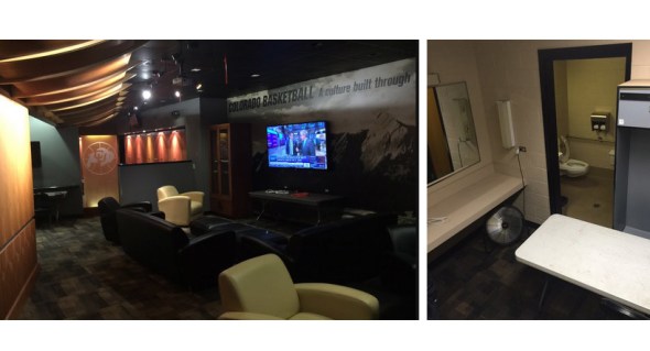 On the left: Donald Trump’s greenroom; on the right: Rand Paul’s. | Chris LaCivita via @LaCivitaC