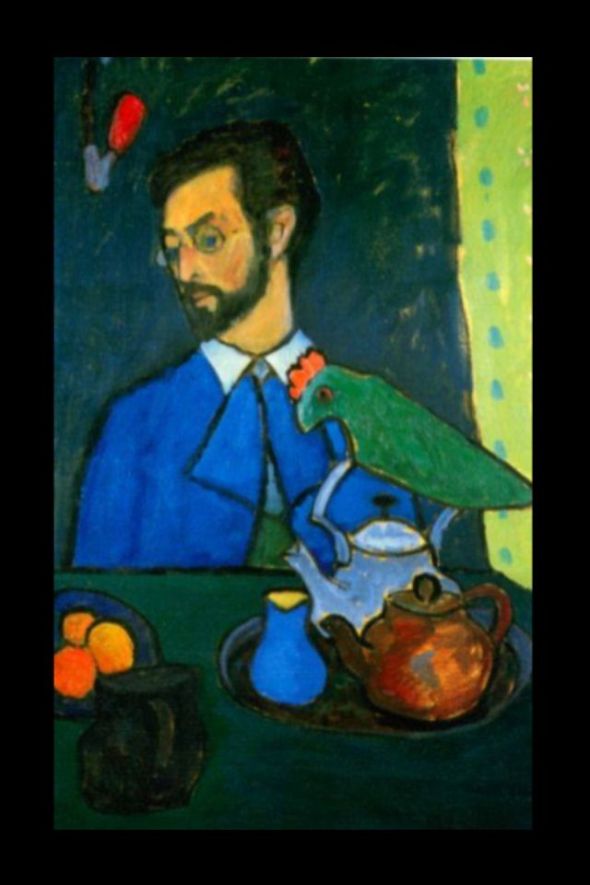 Kandinsky at Tea, by Gabrielle Munter