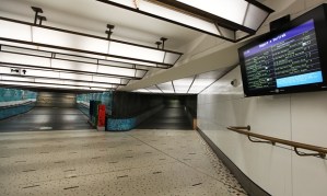 Brussels metro on Saturday (from The Guardian)
