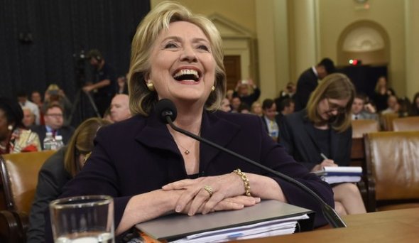Hillary laughing