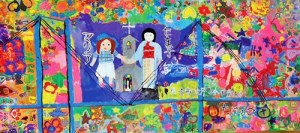 ”World Peace from Nagasaki Megami Bridge: Tamako and Maria” by 47 children of 175 members of Club Kids Peace in Tomachi Elementary School.