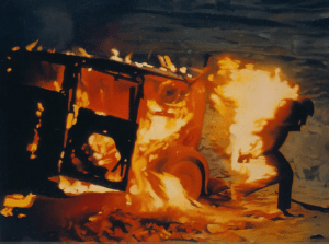 Vija Celmins: Burning Man, 1966