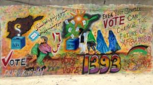 Election day graffiti in Afghanistan, 4/4/2014