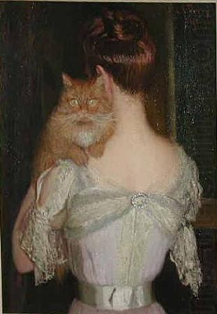 Lilla Cabot Perry, Woman with cat