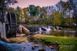 Old water-wheel at gristmill in Mansfield&nbsp;IN