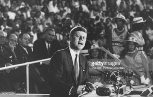 John Kennedy at the 1960 Democratic Convention