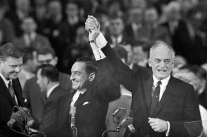 Barry Goldwater and William Miller at the 1964 GOP Convention in San Francisco
