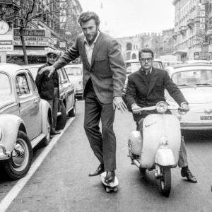 Clint Eastwood skateboarding