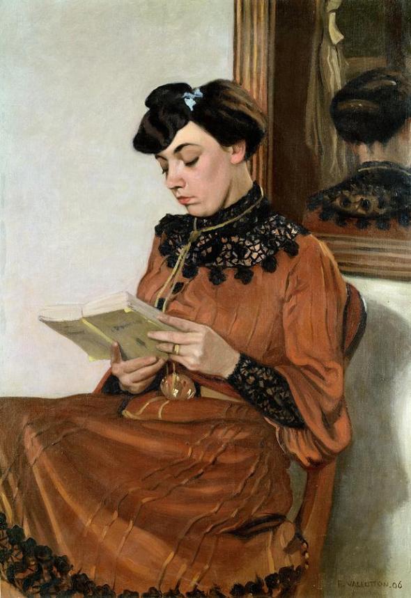 Woman reading, Jean-Baptiste Emile Corot