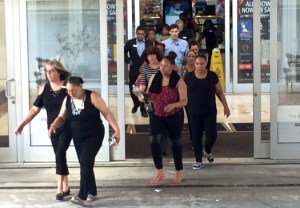 People running out of Crabtree Mall in NC to escape shooting that never happened.