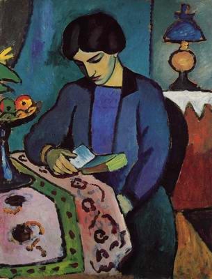 Blue Girl Reading, Auguste Macke