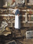 edouard-john-mentha-maid-reading-in-a-library