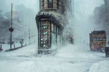 Michele Palazzo, photo of winter storm Jonas in NYC, 2016