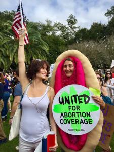taken by Lynda Woolard at the NOLA March for Women (scowling dakinikat in background)