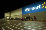 People wait in line at Beaumont, TX Walmart in search of&nbsp;water.