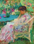Reading in the Garden – Richard Emil Miller (1875-1943) American Impressionist&nbsp;Painter