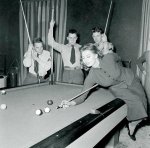 Sofia Loren playing pool, circa&nbsp;1950s