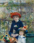 Two-Sisters on the Terrace 1881 Pierre Auguste&nbsp;Renoir